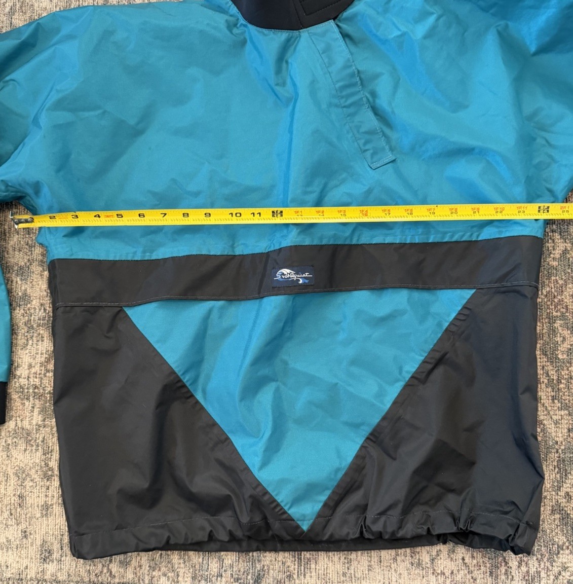 VTG 80s Stohlquist Water Ware Kayak Jacket Nylon Dry Top SZ L USA Made Colorado