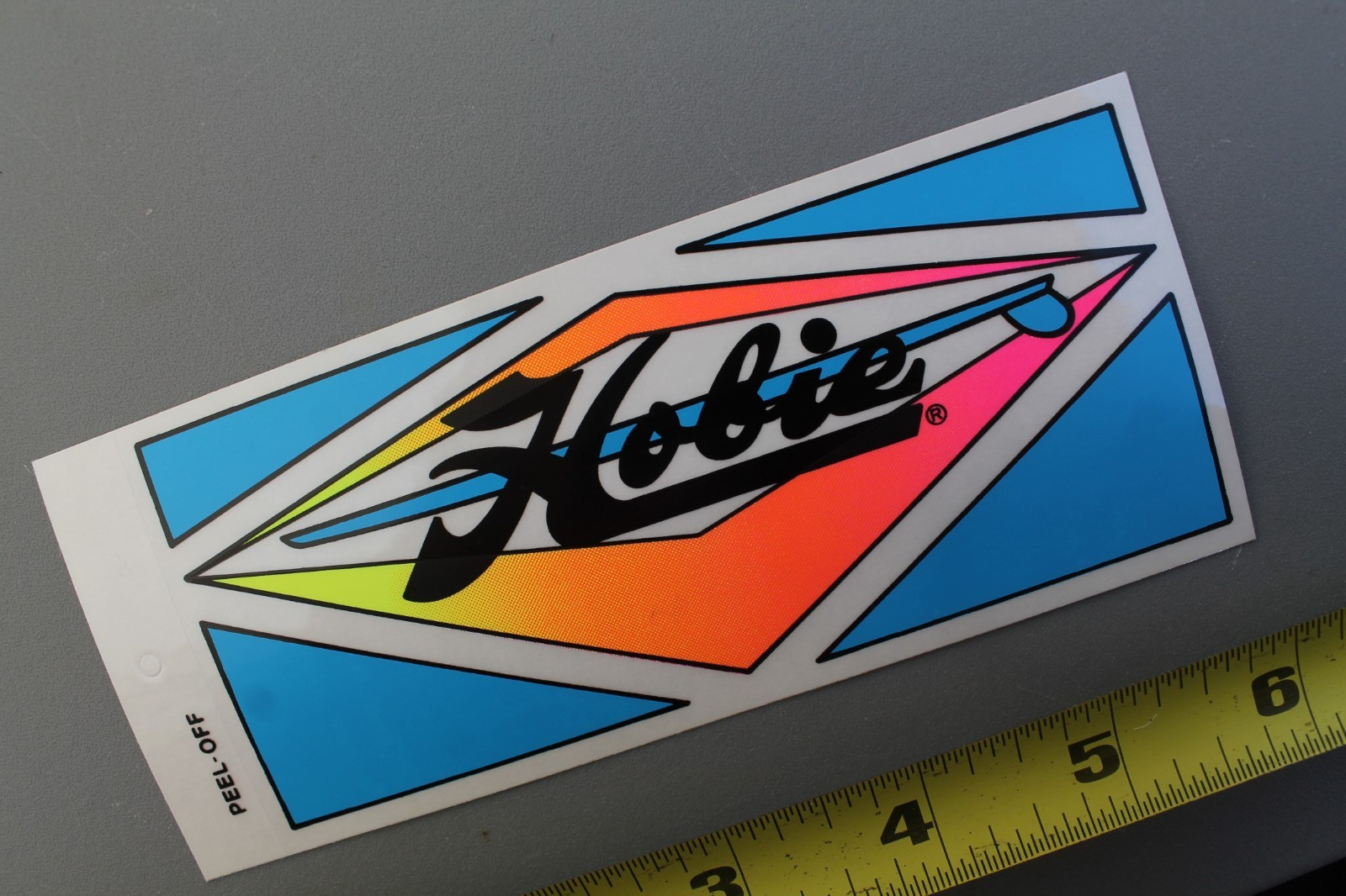 Hobie Surfboards Surf Shop Neon 80’s Orange Blue OG V3B Vintage Surfing STICKER