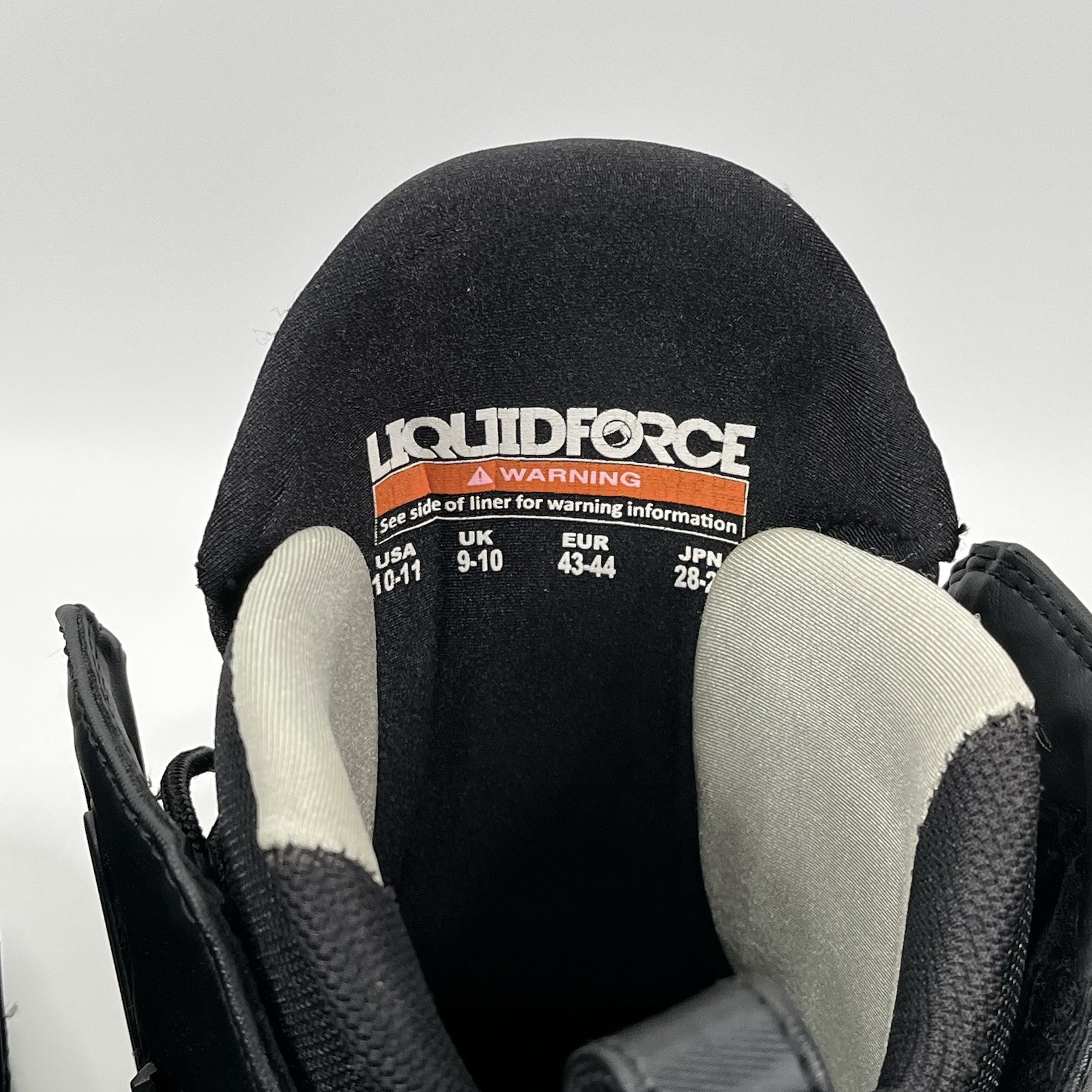 Liquid Force Flex 4D Wakeboard Bindings Black On Black Size Mens 10 11 NEW