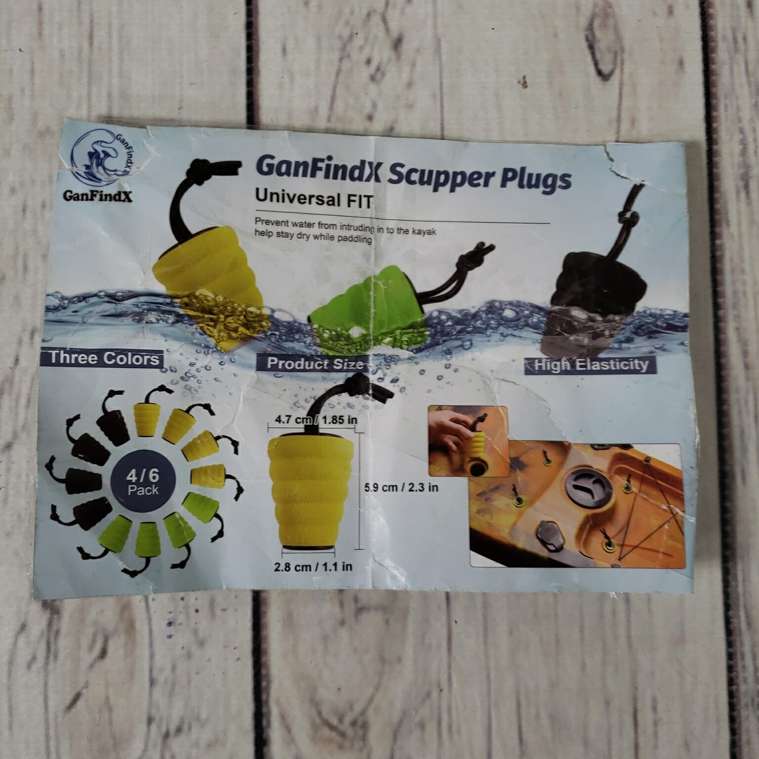 Ganfindx 6 Pack Form-Fitting Kayak Scupper Plug Kit Fit 1.4-1.8″ Green Scuppers