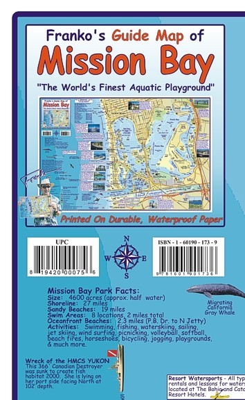 Mission Bay San Diego California Map & Guide Waterproof by Franko Maps