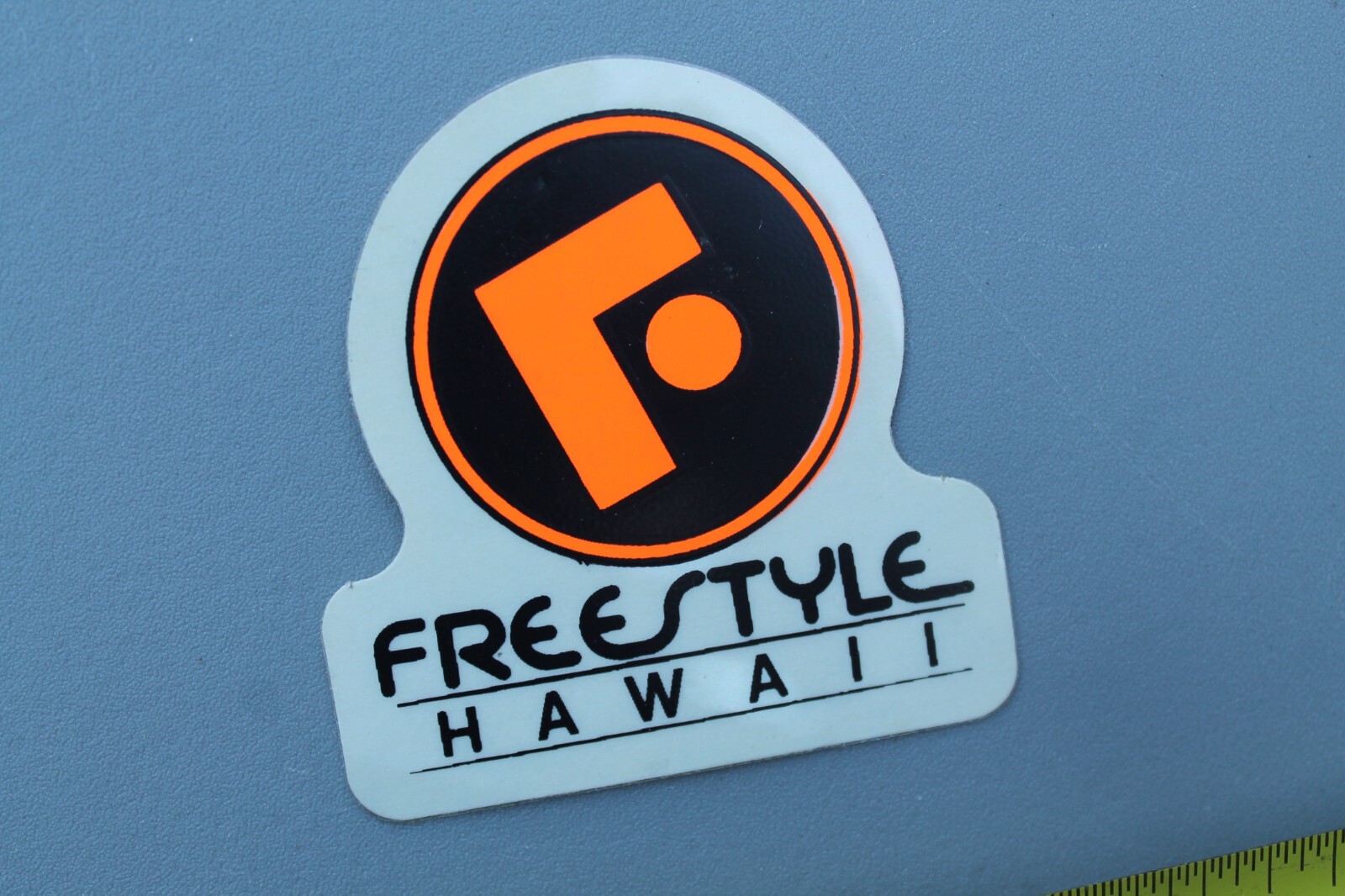 Freestyle Hawaii Surfboards Clear Neon Orange 80’s V71A Vintage Surfing STICKER