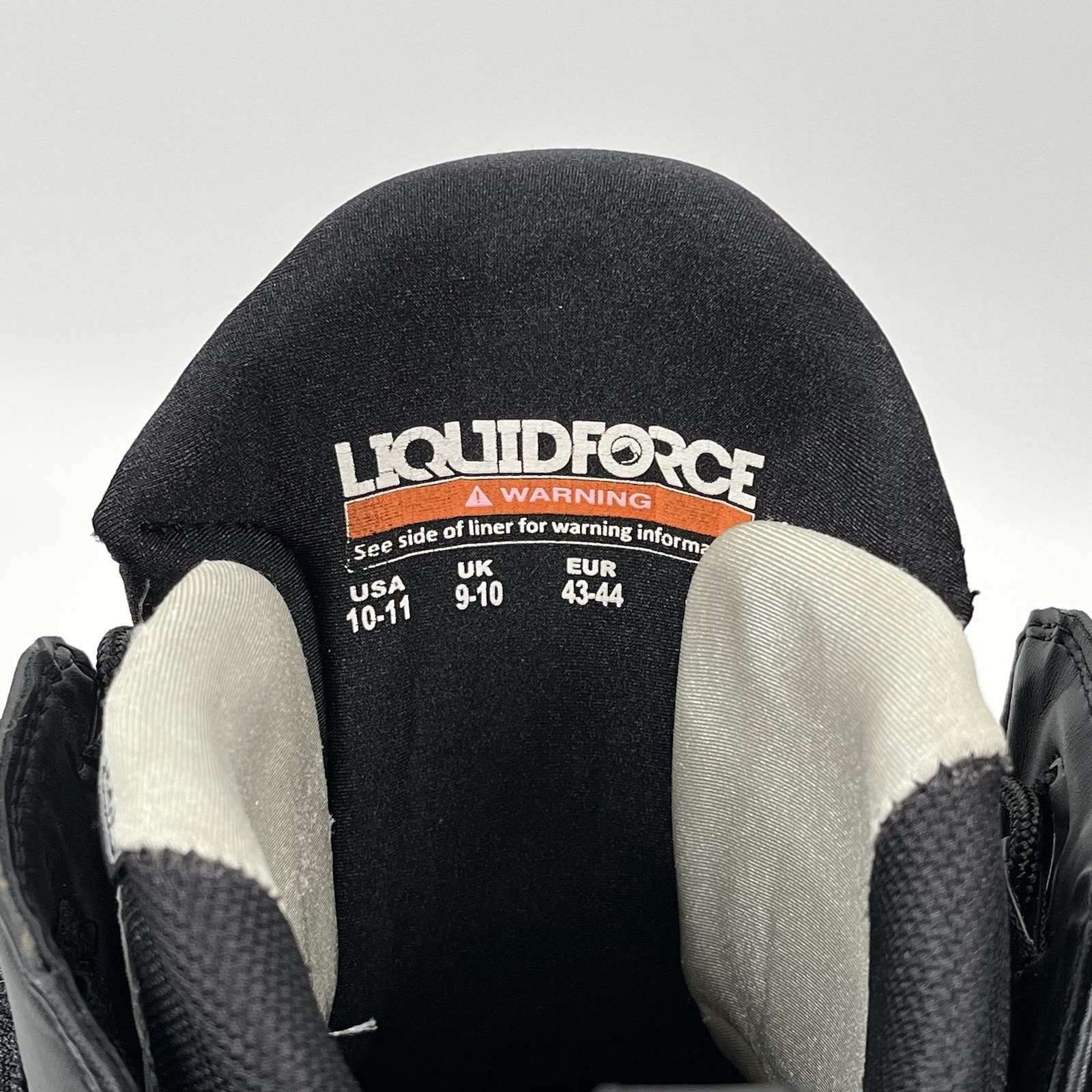 Liquid Force Flex 4D Wakeboard Bindings Black On Black Size Mens 10 11 NEW