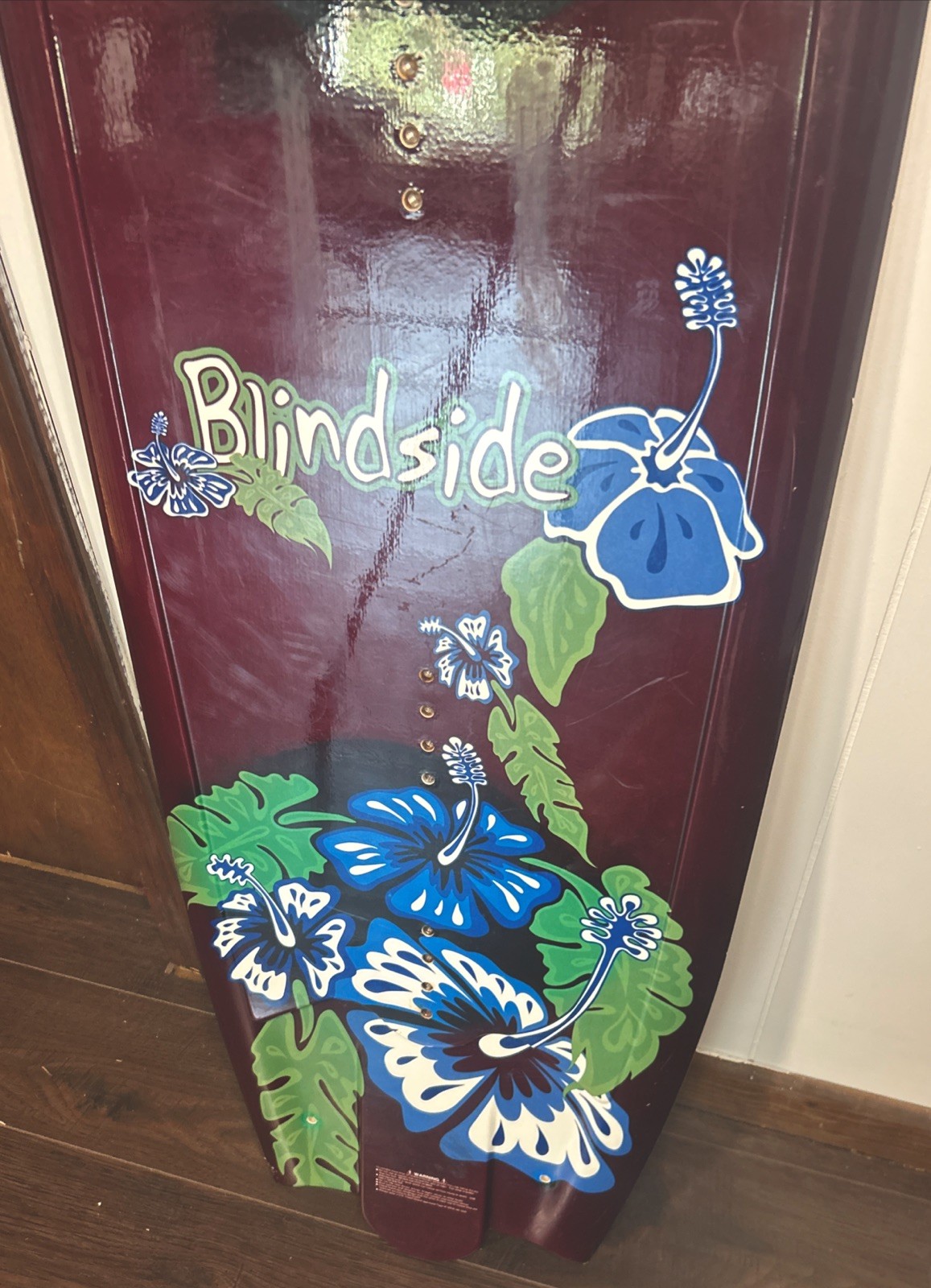 Blindside Wakeboard 132cm Floral Graphic Burgundy/Blue – Board Only