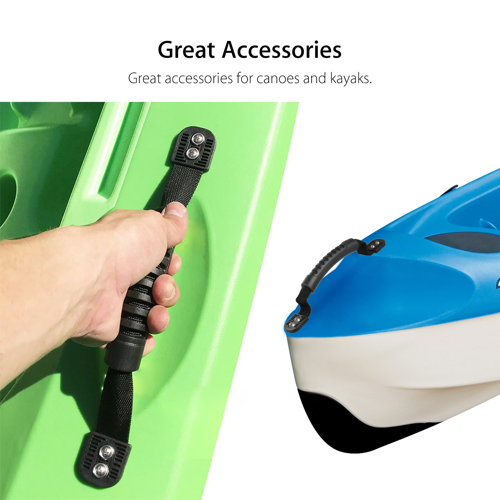 2Pcs Kayak Canoe Handles Boat Side Mount Carry Rubber Grip Replacement Fitting
