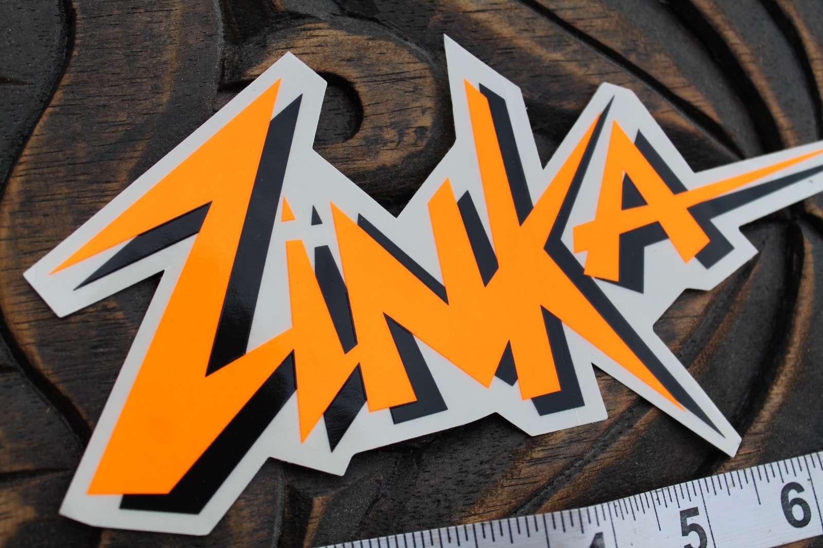 ZINKA Vintage Neon Orange 80’s Surfboards Surf Wax Vintage Surfing STICKER