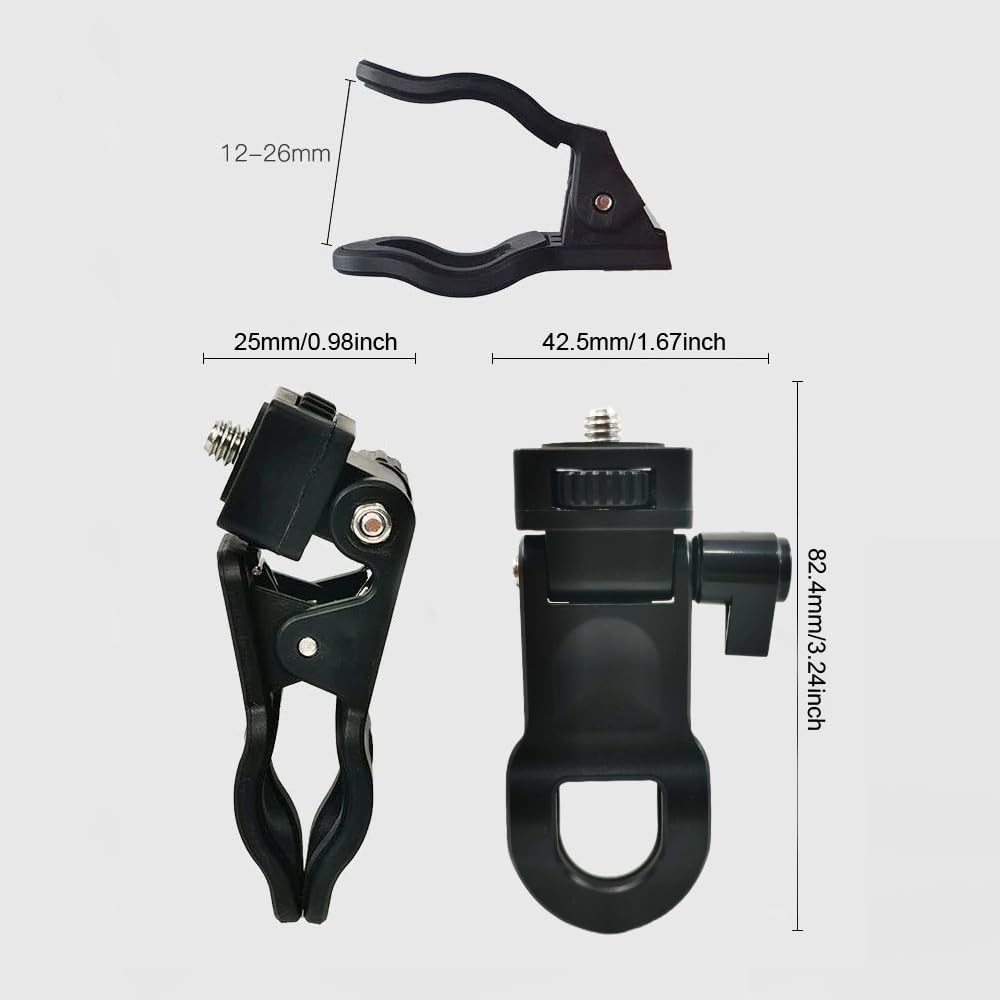 ThtRht 2 Pack Monitor Camera Mount Clamp Clip Screen LCD Display Black, white