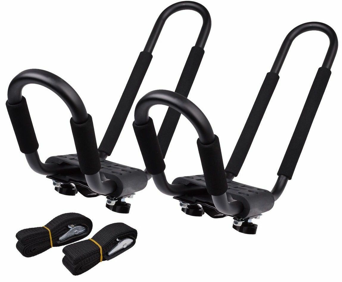 1/2/4 Canoe Boat Kayak Roof Rack For SUV Car Truck Top Mount Carrier J Cross Bar