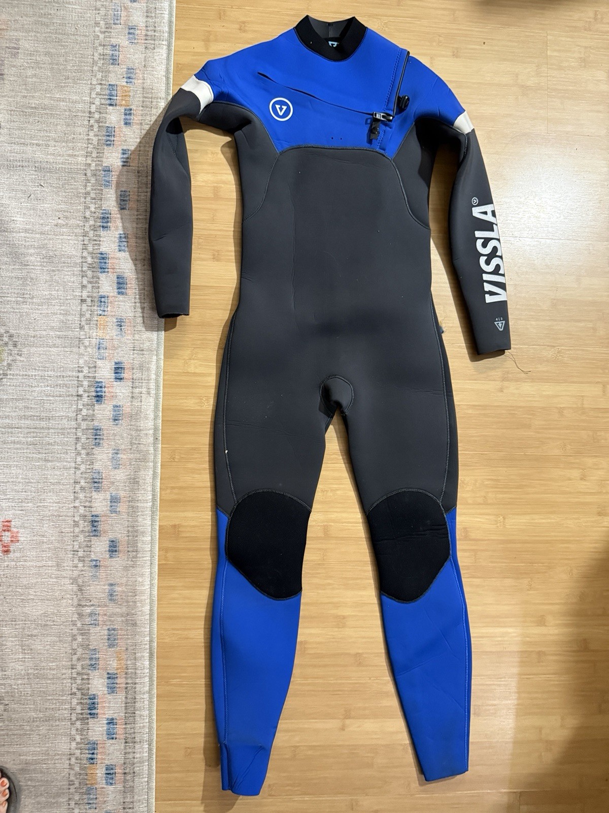 VISSLA 7 Seas Wetsuit Youth Boy Girl Kid Youth Size 14 Black Blue Fullsuit