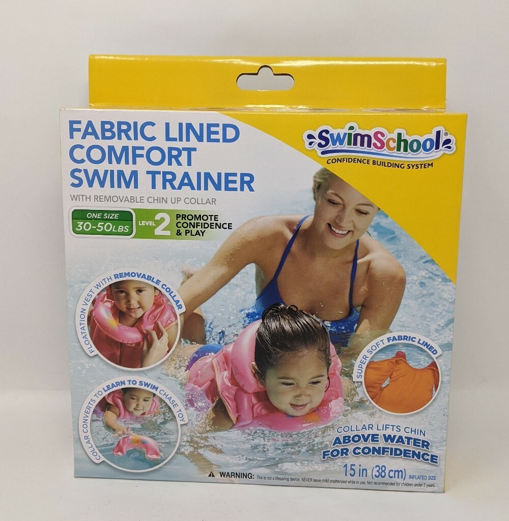 Swim School Trainer Fabric Lined Comfort Swim PINK 30 – 50 Pounds Level 2