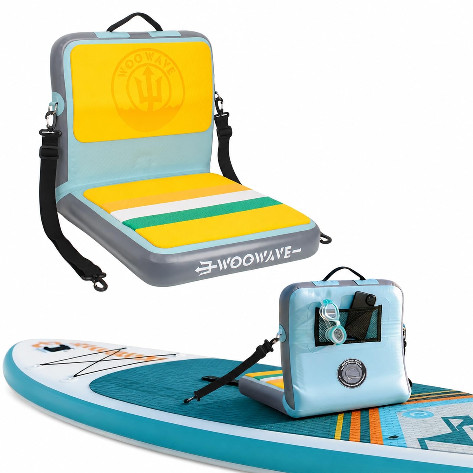WOOWAVE Paddle Board Seat with Back Support, Portable Kayak Seats,Universal l…