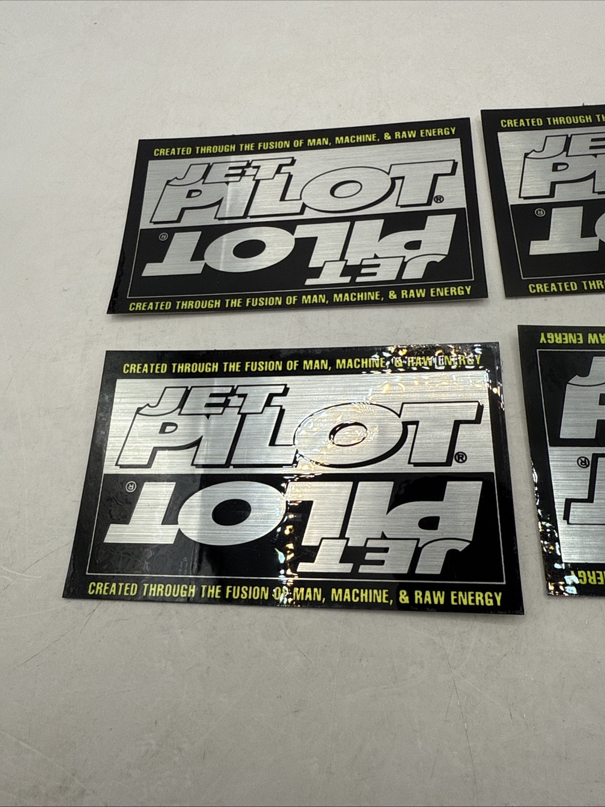 Qty 4 – NOS Vintage Jet Pilot Jet Ski PWC Sticker 1980s 1990s Kawasaki Yamaha
