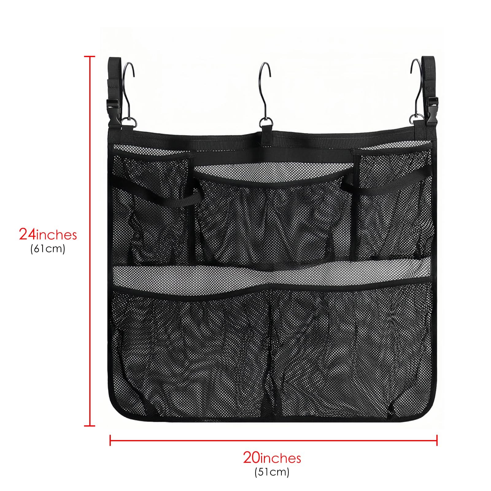 Above Ground Pool Storage Bag Hanging Mesh Organizer for Toys & Towels
