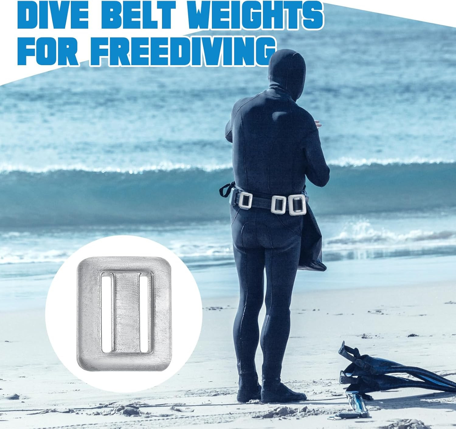 4 Dive Weights with Scuba Weight Belt and Quick Release Buckle for Diving
