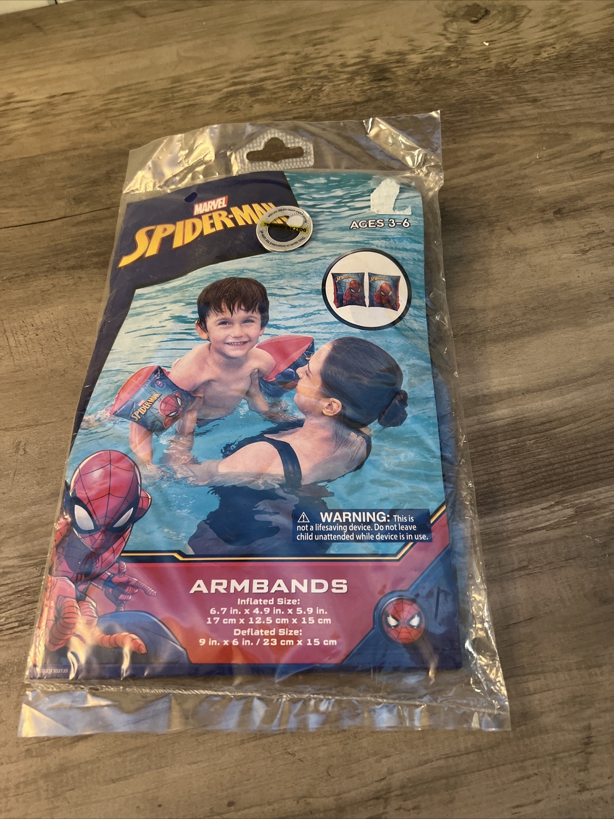 Marvel Spider-man Inflatable Arm Bands Water Pool Floaties Kids 3-6 Years Old