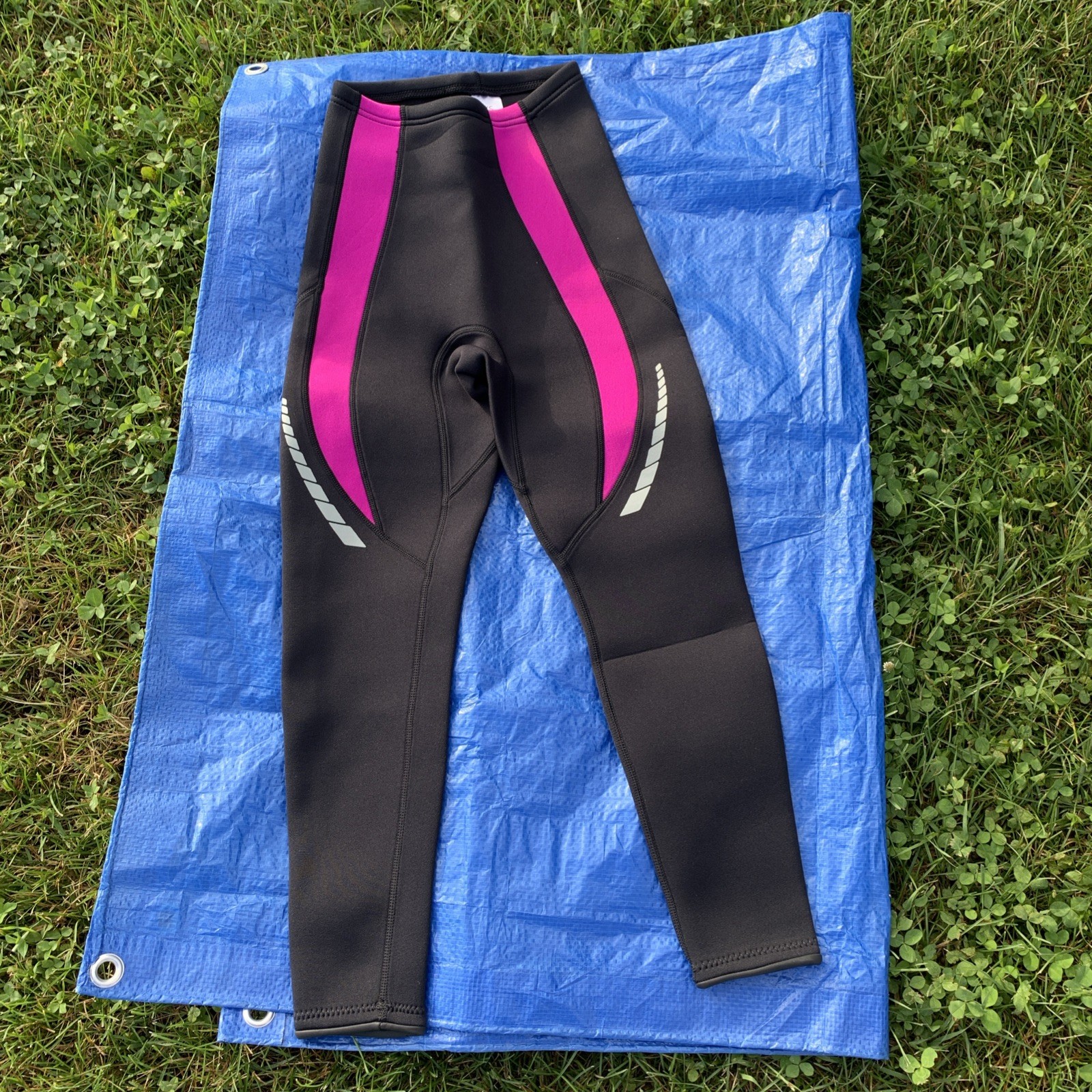 Dive and Sail Wet Suit Pants Size women X-Small Neoprene Black w/pink New No Tag
