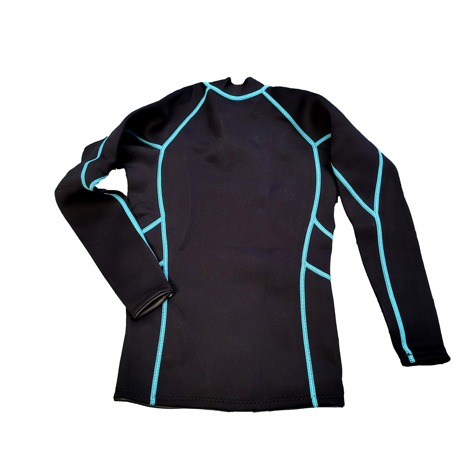Women’s Wetsuit Top Jacket Long Sleeve Neoprene Wetsuits Black/BlueLline X-Small
