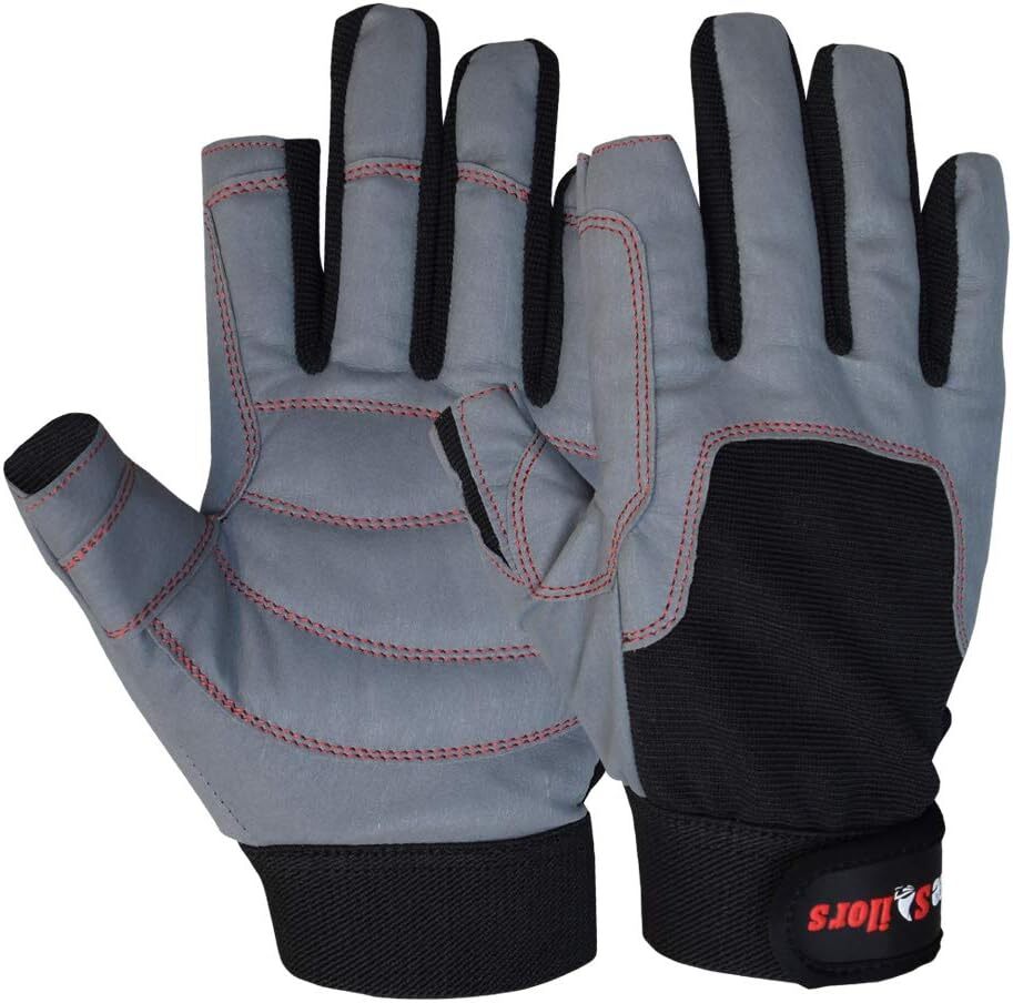 Sailing Gloves Cut Finger Grip Kayaking Surfing Fishing Men Women Deckhand Glove