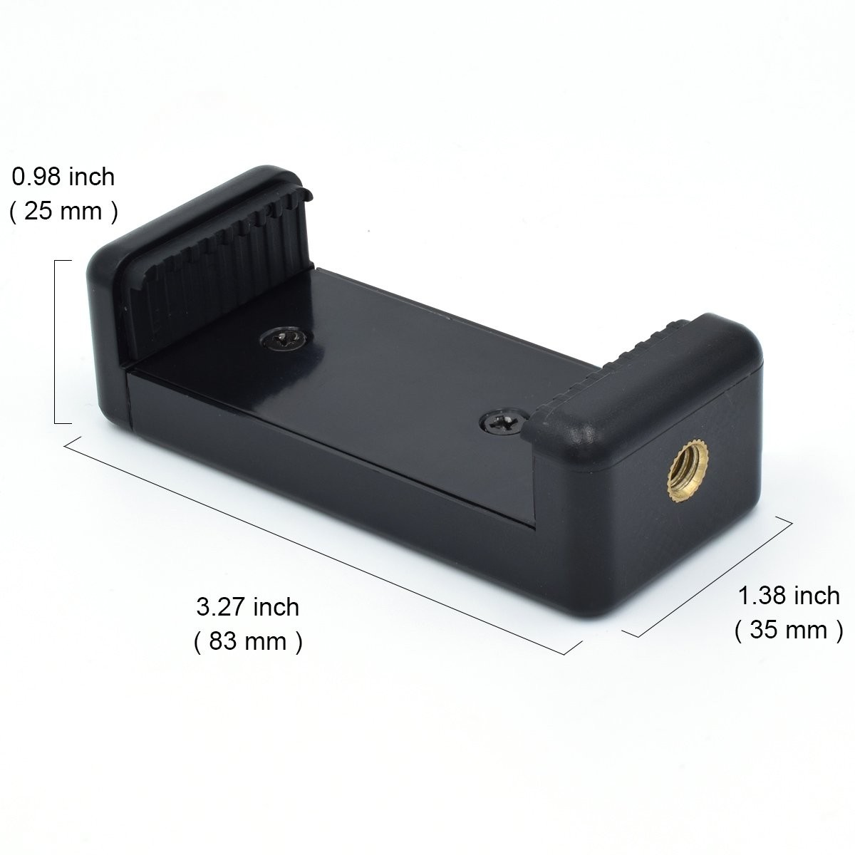 Universal Cell Phone Tripod Mount Adapter, OIMIO longer, 2pack black