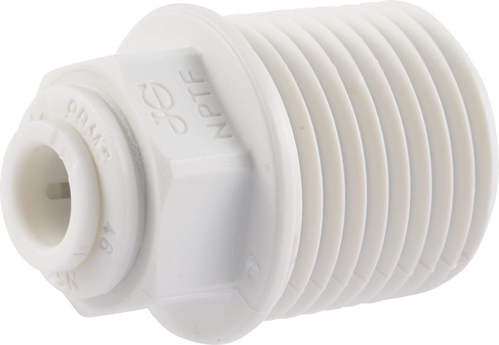 John Guest 1/4 Inch OD x 1/2 Inch NPT Male Connector, Push to Connect Plastic…