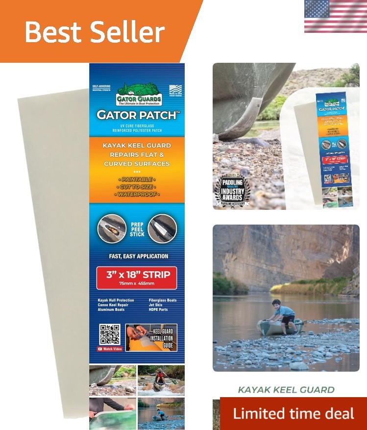 Gator Patch Kayak Keel Guard – Strip Form – Protects and Repairs Vulnerable K…