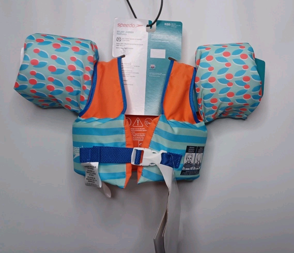 Speedo Splash Jammer Kids Float Swim Vest Toddler Weight 33 To 55 Pounds