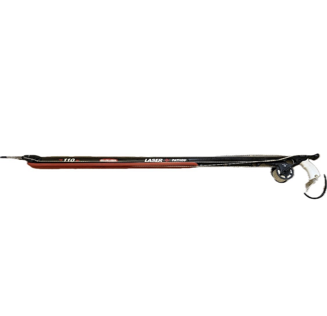110 cm Pathos Carbon Laser Roller Speargun with Pathos Reel #300 Dyneema