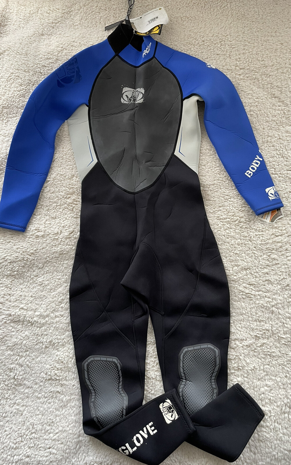 BODY GLOVE PRO 3 3/2mm Black/Gray/Blue Full Suit Men’s Size M NWT $ 99.00