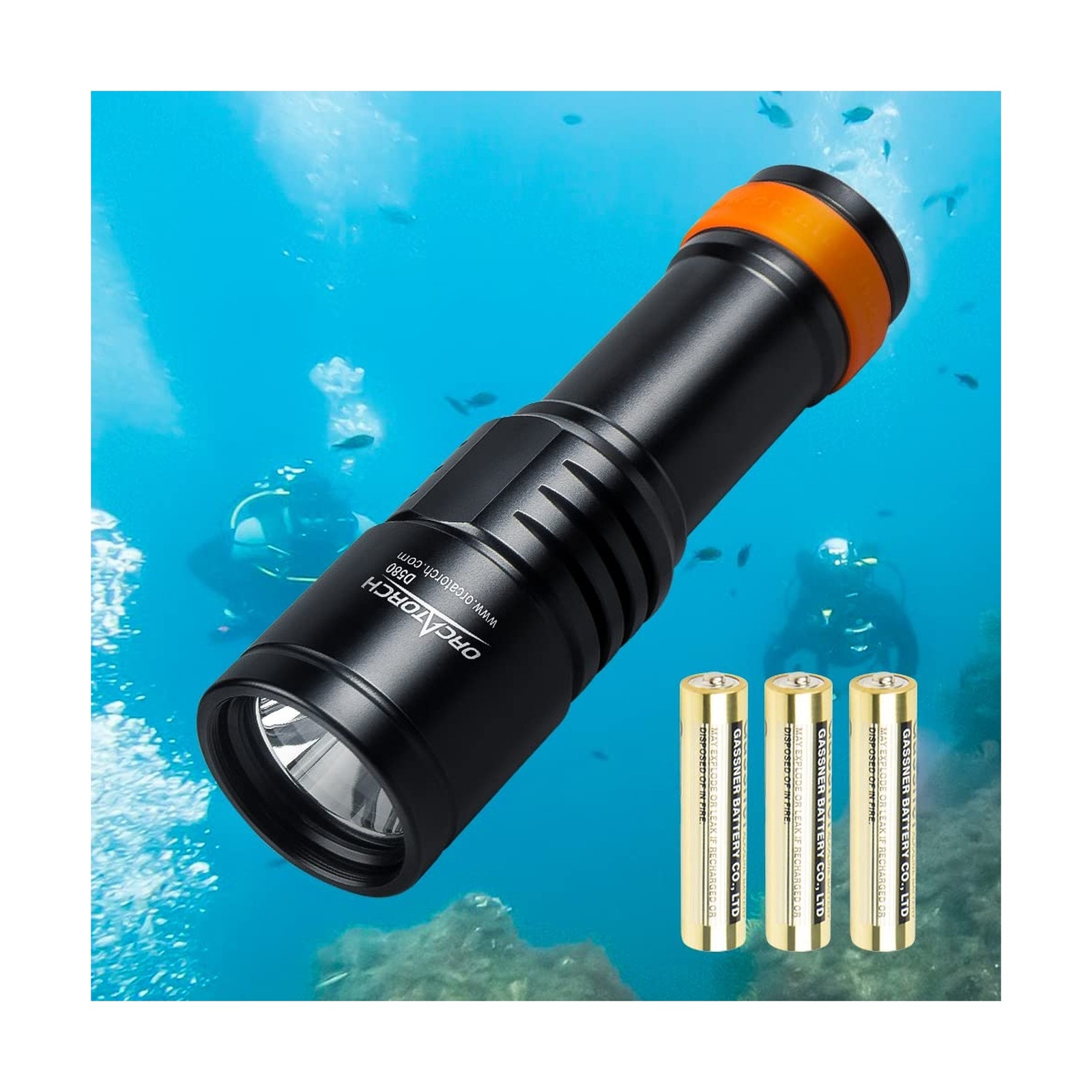 ORCATORCH D580 Scuba Dive Light, Max 530 Lumens Underwater Flashlight with 6 …