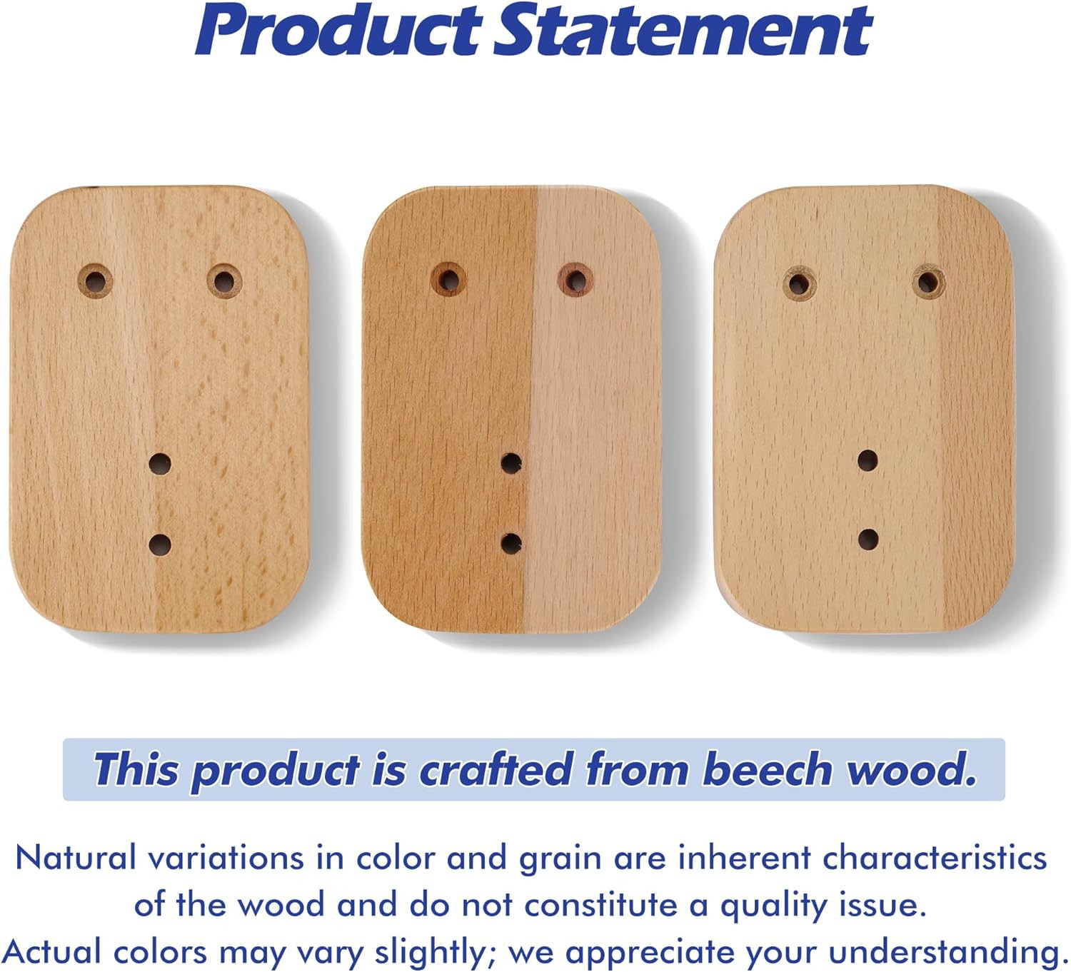 Surfboard Wall Mount – Durable Beech Wood Surfboard Rack for Wall with Non-Slip