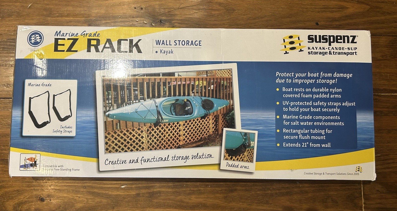 SUSPENZ DELUXE KAYAK/CANOE STORAGE RACK 2-PIECE SET – NEW
