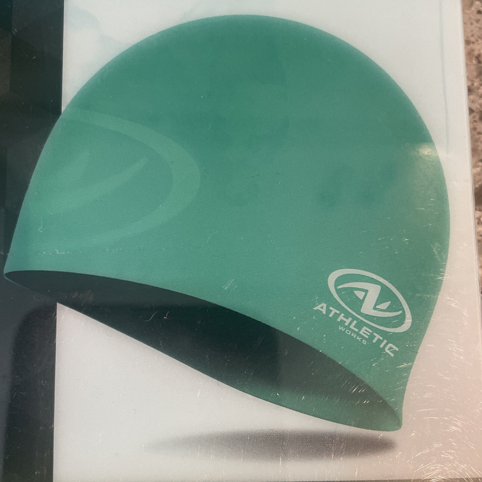 Athletic Works Junior 6+ 100% Silicone Latex-Free, Easy On/Off Swim Cap Teal