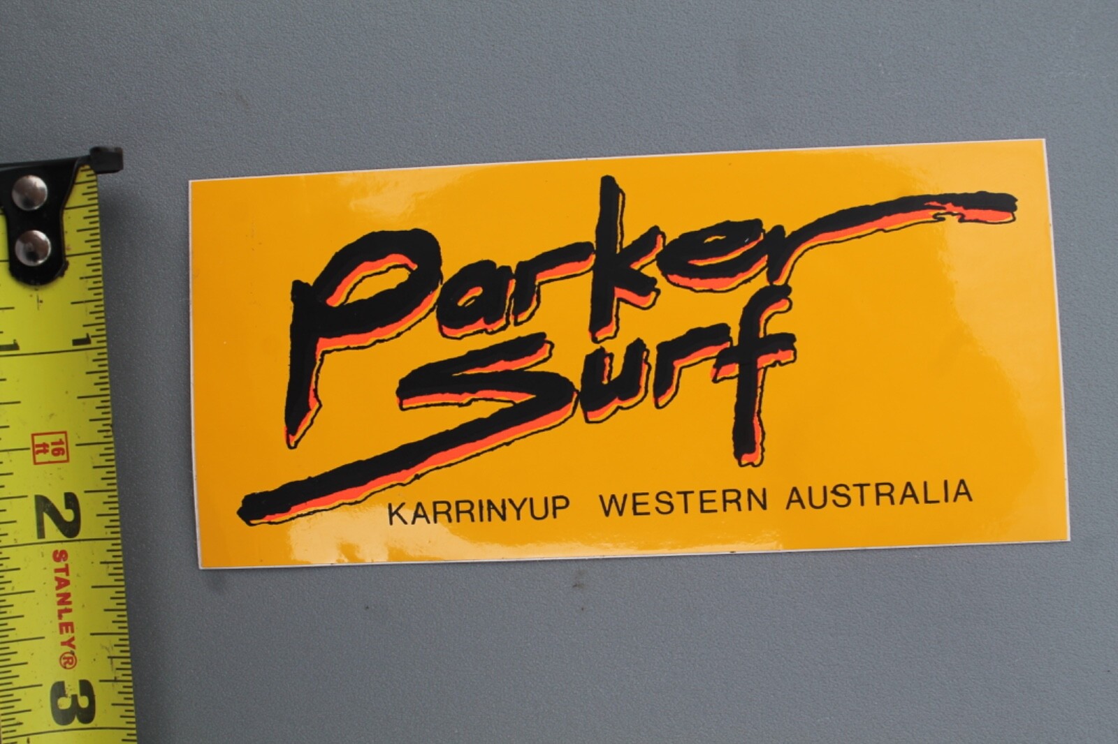 Parker Surf Surfboards Neon Orange Australia 80’s V61B Vintage Surfing STICKER