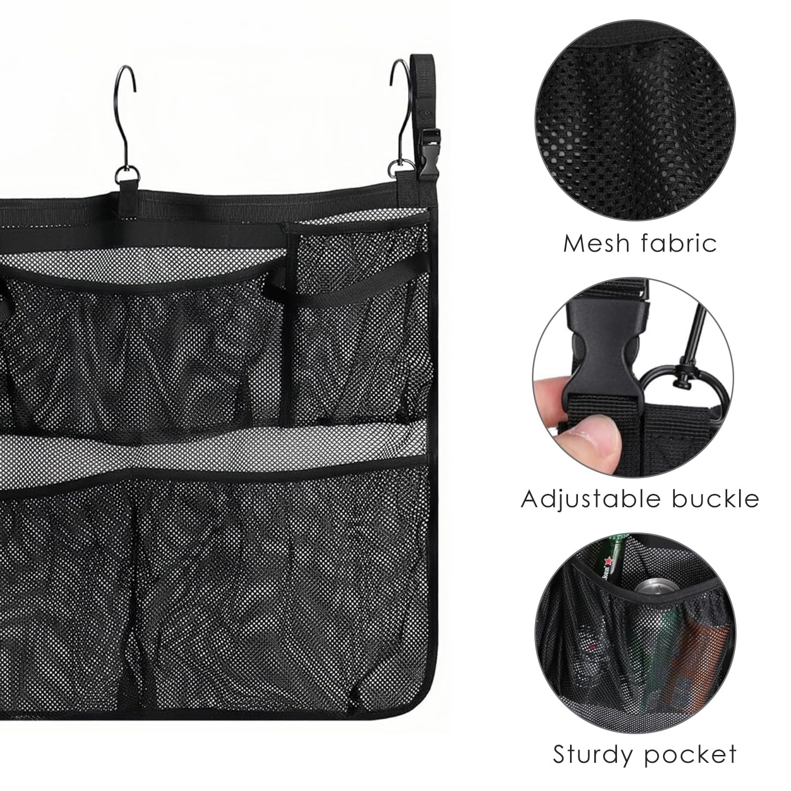 Above Ground Pool Storage Bag Hanging Mesh Organizer for Toys & Towels