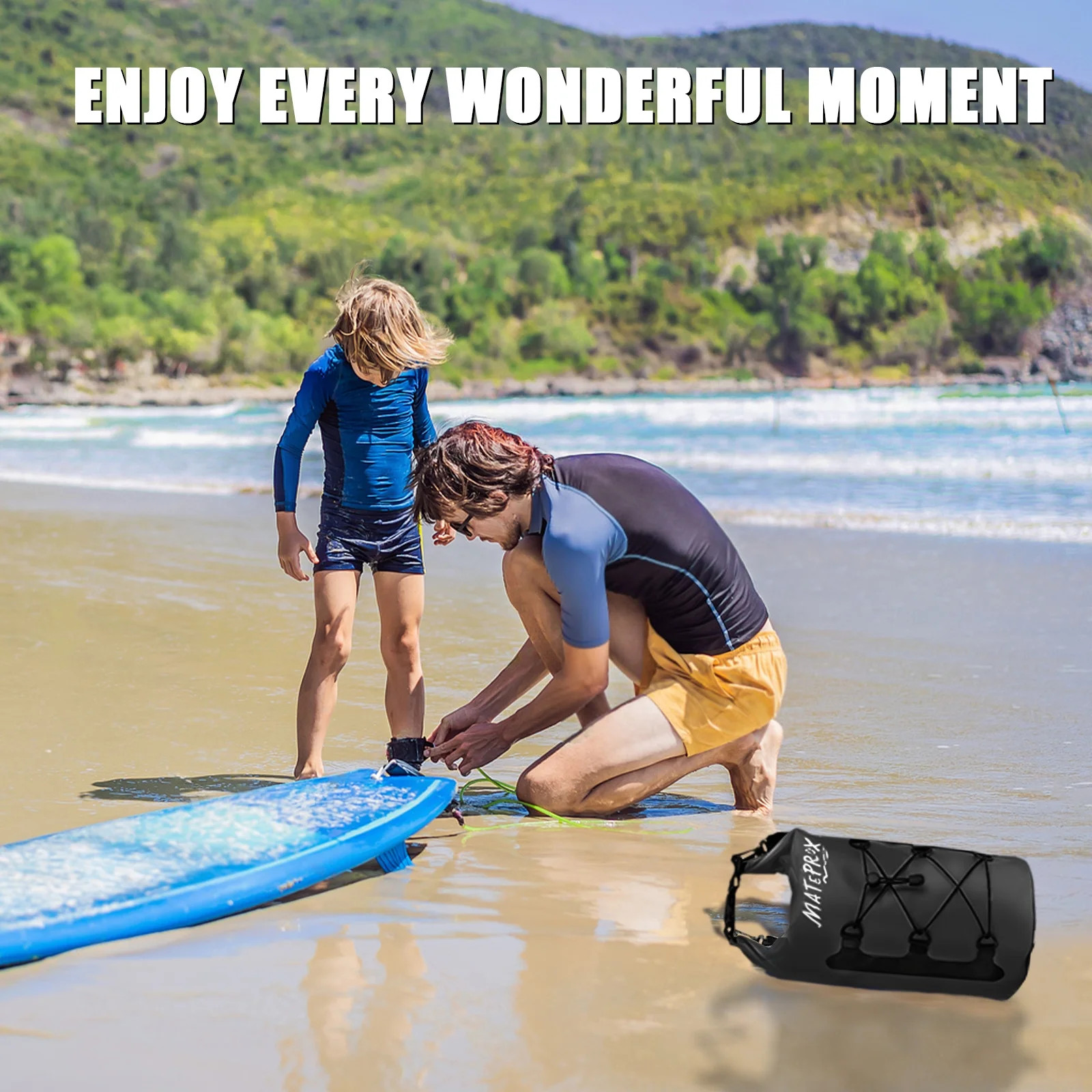 Waterproof Dry Bag, 20L Floating Dry Pouch Beach Bags for Kayaking Boating Rafti