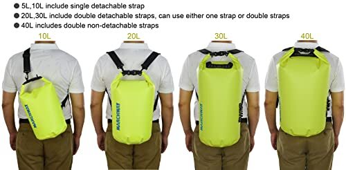 Floating Waterproof Dry Bag Backpack 5L/10L//30L/40L, Roll 20L Bright Yellow