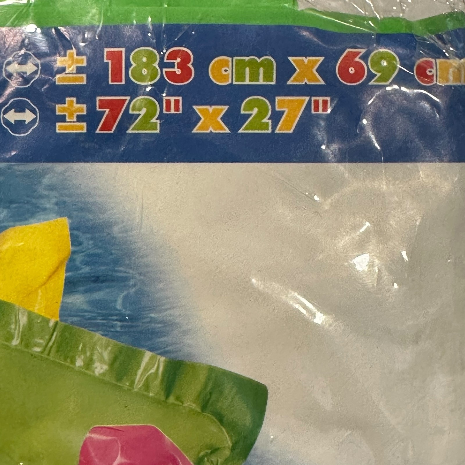 Vintage Intex The Wet Set Pool Float 72in x 27in Green 2006