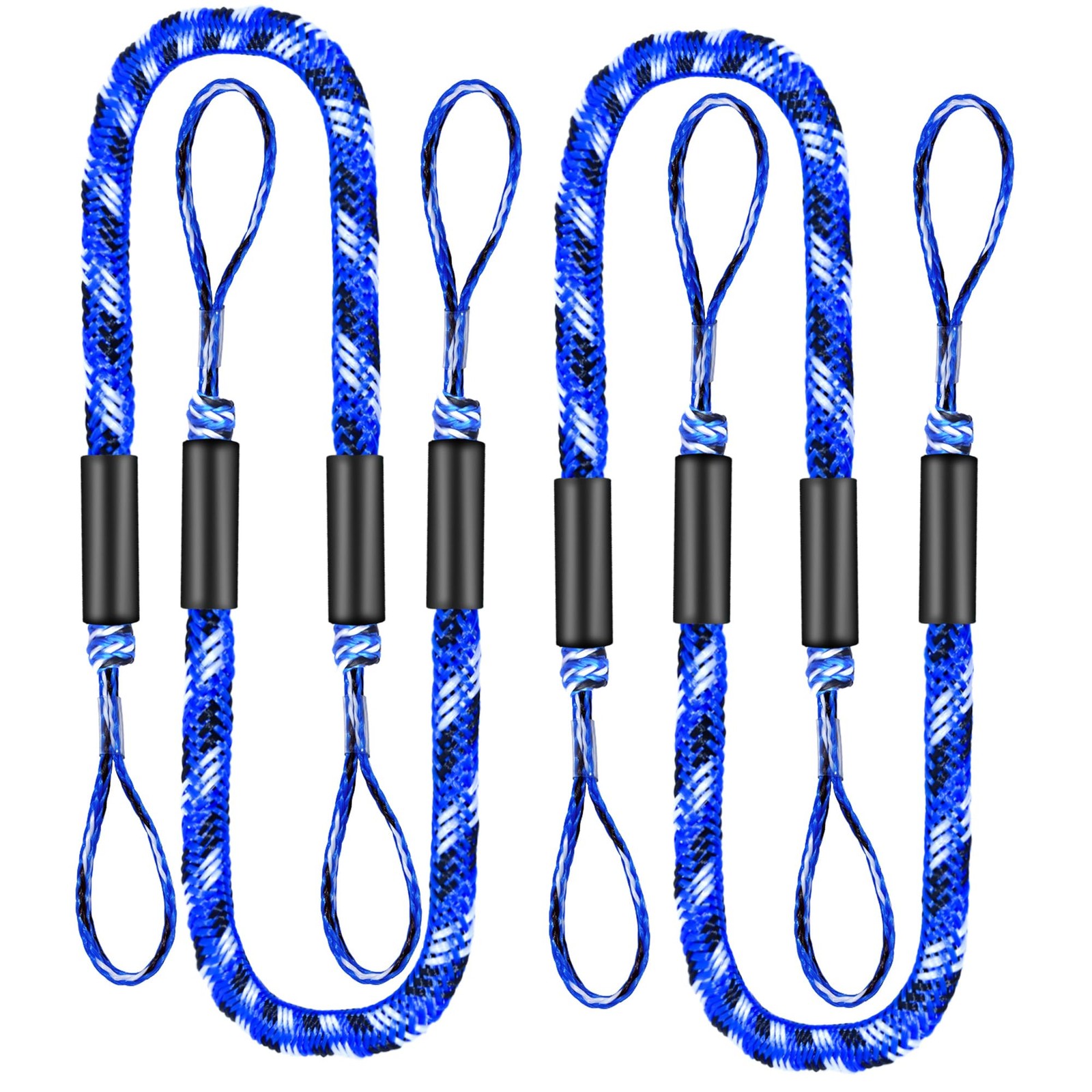 4 Pack Boat Bungee Dock Lines Boat Marine Rope, Jet Ski Dock, Boating Seadoo …
