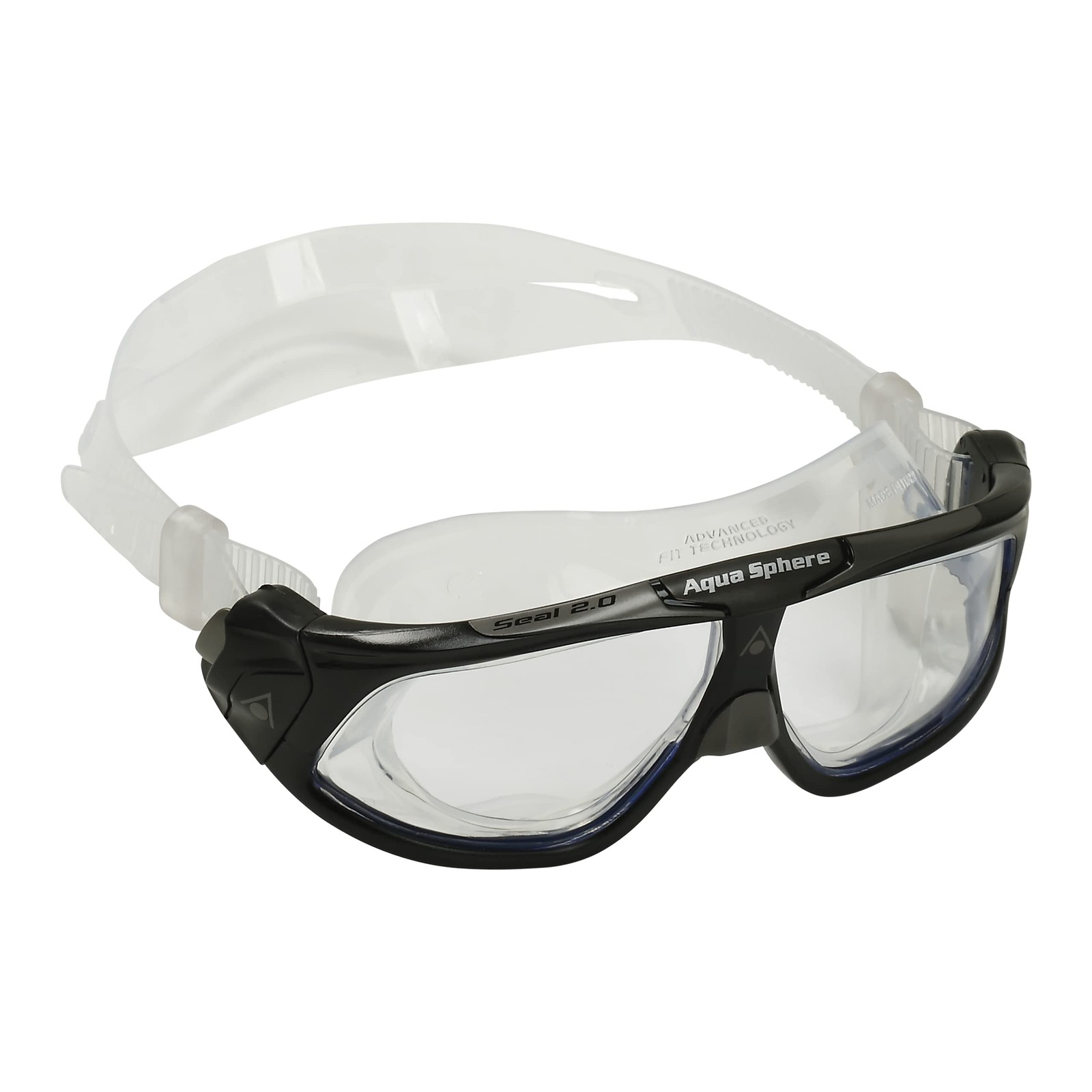 Aqua Sphere Aquasphere Unisexs Seal 2.0 Swimming Goggle Black Grey/Clear Lens