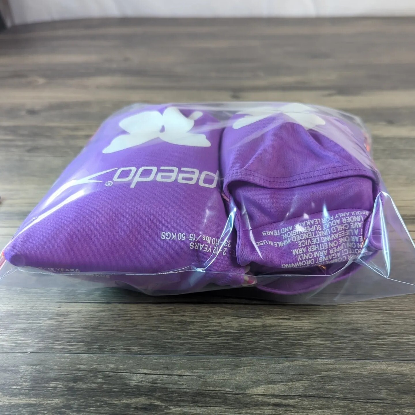 Speedo Water Wings Floaties Ages 2-12 Inflatable 33 – 110 Lbs Purple Never Used
