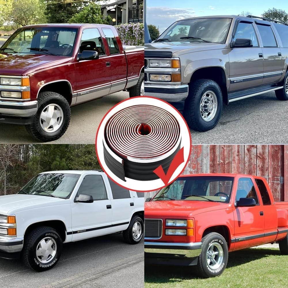 236″ Chrome Body Side Molding Trim for 1988-1998 Chevy GMC Cars Trucks, Silverad