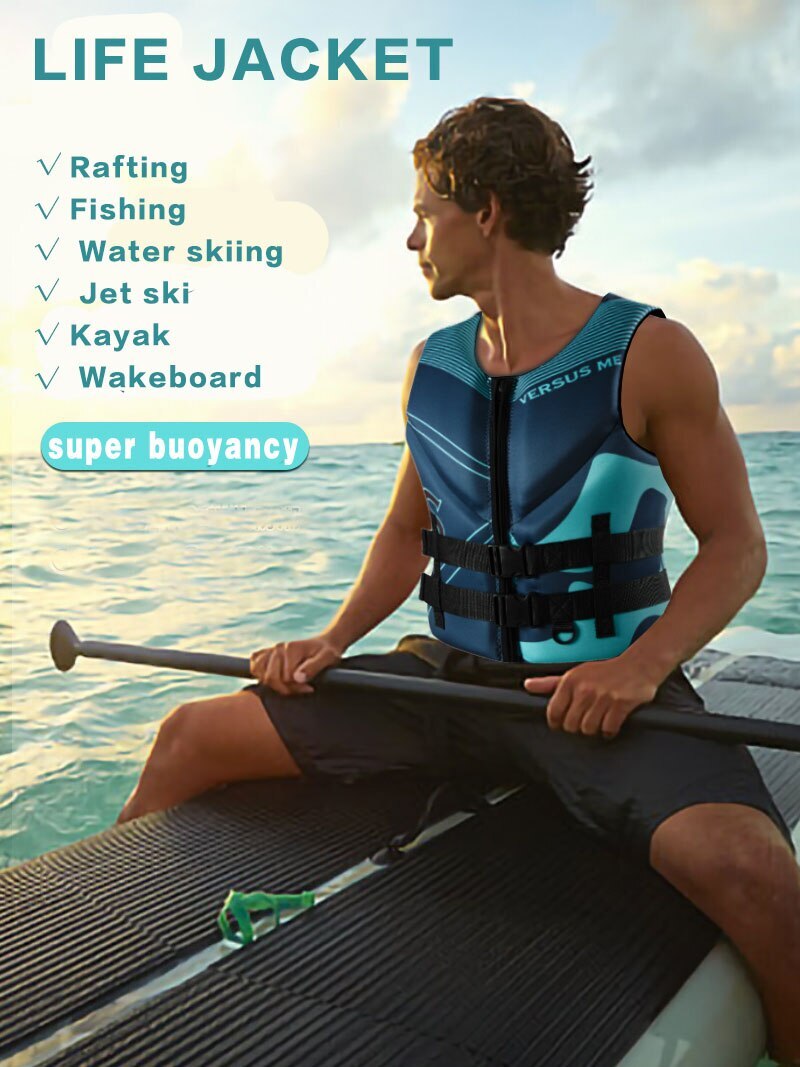 Life Jacket SuperBuoyancy Neoprene Life Jacket Surf Raft Kayak Fishing