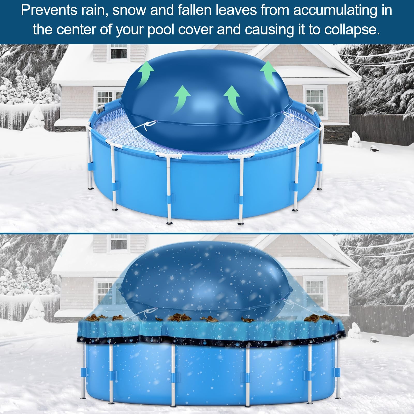 5-Foot Winter Pool Pillow, Double Sealed Pool Pillow for Above Ground Pool Co…