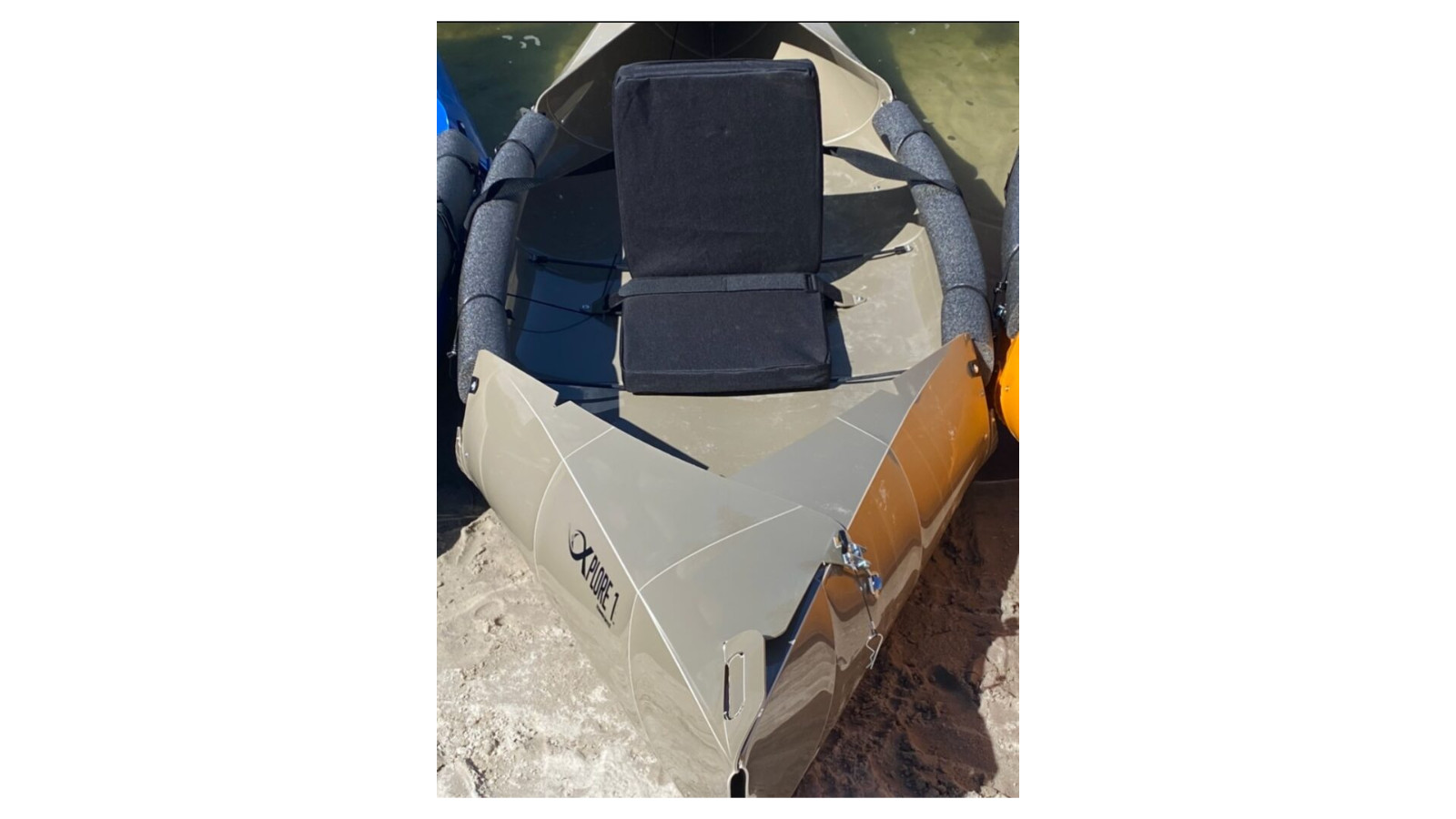 Foldable Kayak with paddle 10ft long, 28lbs, 250 cap (seat not included) -Tan
