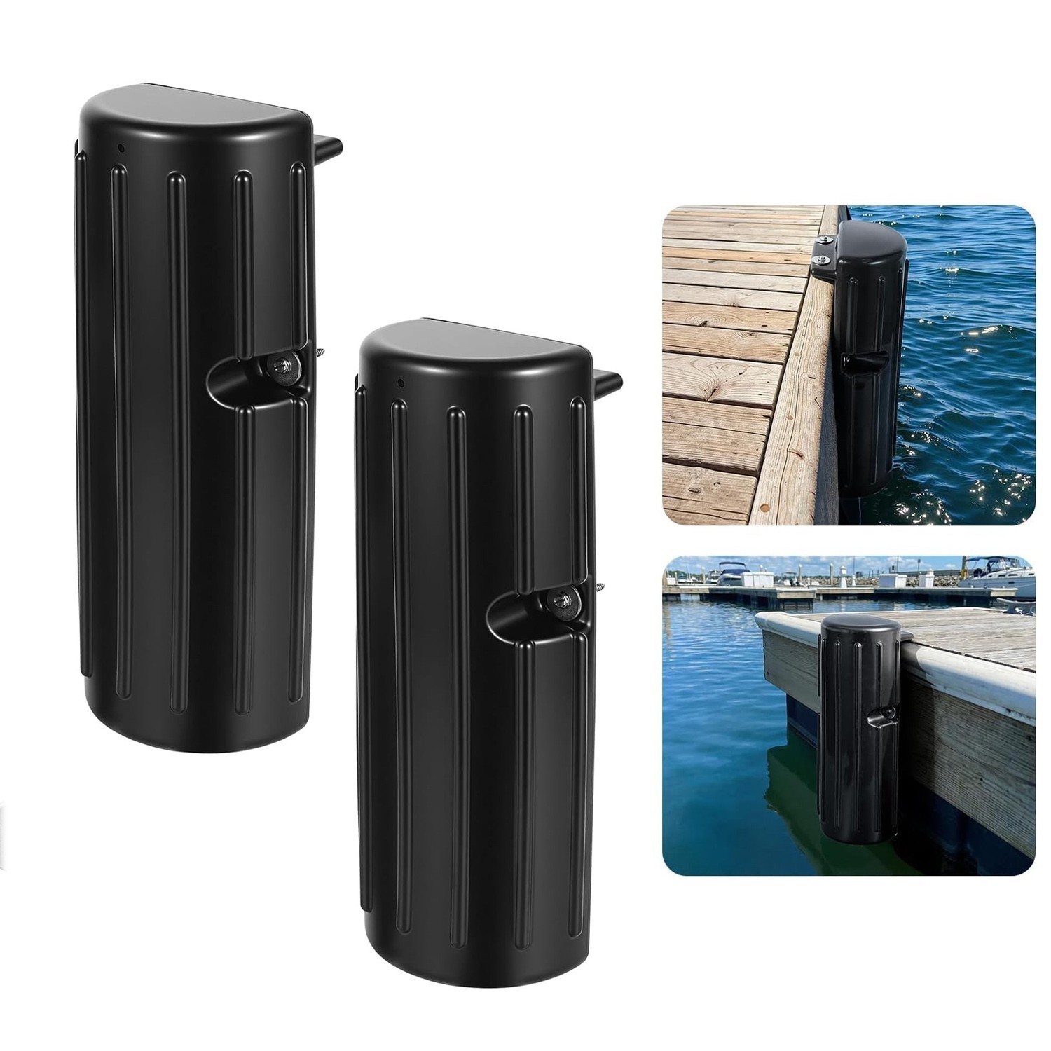 Dock Bumper Fender 2x Boat Dock Bumpers for Edge or Side Marine Fender Guard