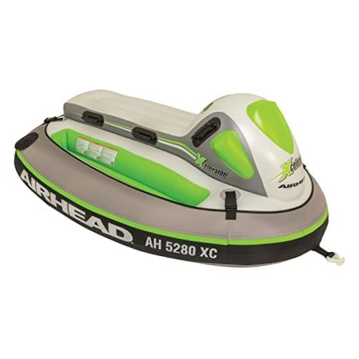 Airhead XCELERATOR, 2 Rider Towable Tube, White/Green/Gray