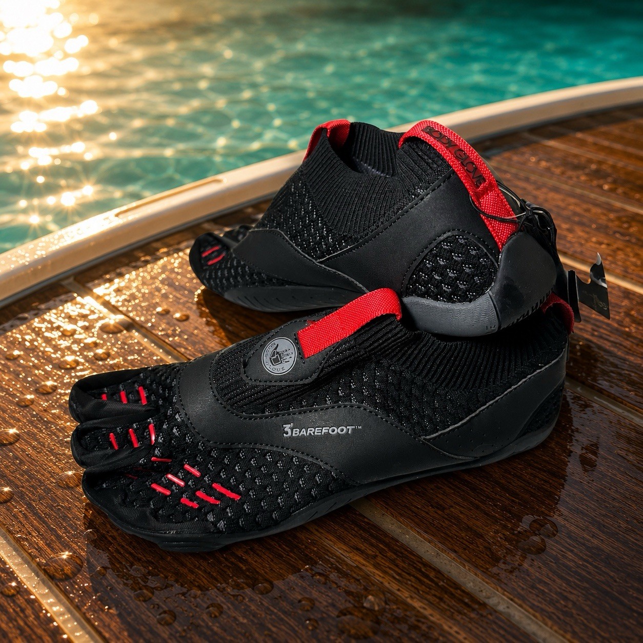 Body Glove 3T Barefoot Gauntlet Water Shoes Men’s Size 12 Black/Red | Hydro Knit