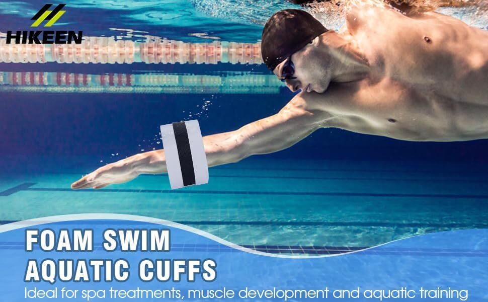 Swim Aquatic Cuffs, EVA Water Aerobics Float Ring Fitness Exercise Weights Set