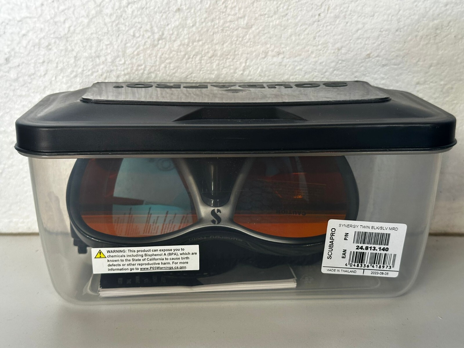 NEW – ScubaPro Synergy 2 Twin Dive Mask – Black/Silver/ Mirrored Lens