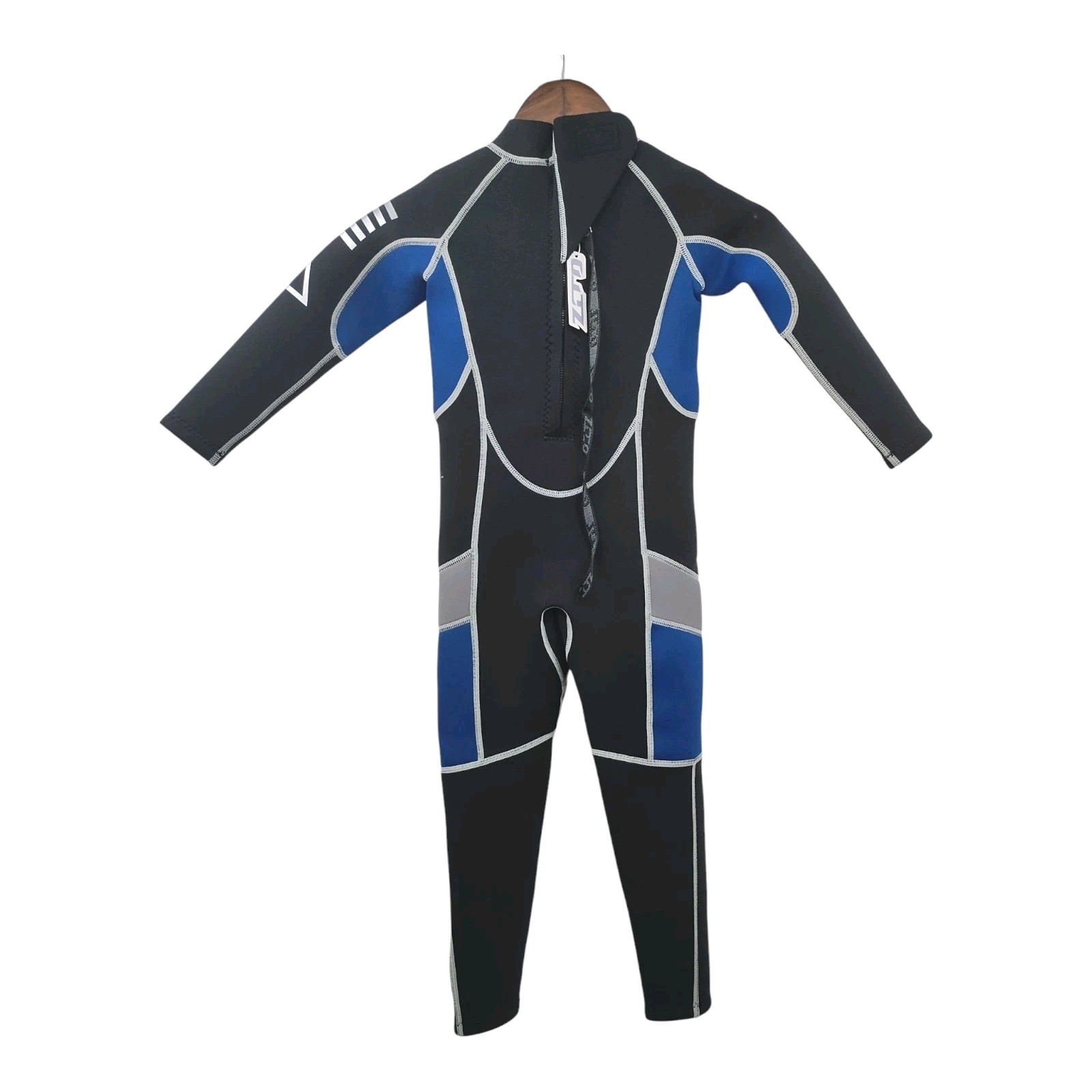ZCCO 2.5mm Neoprene Wesuit Kids Boys Ziper Full Suit Long Sleeve Surf Black XS